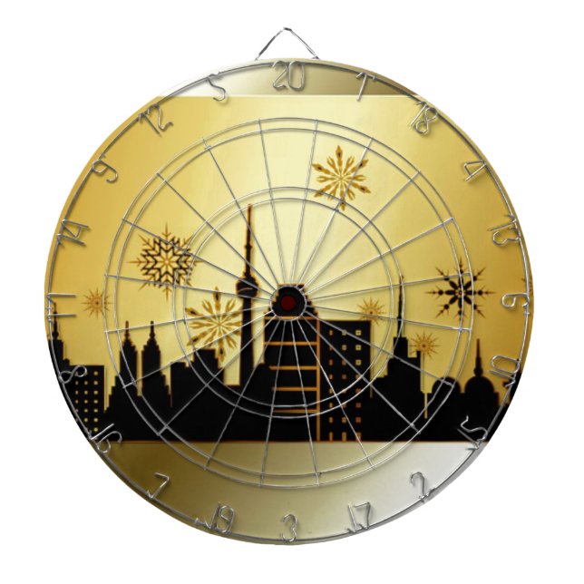 Tablero Dardos Dourado Natal (Frente)