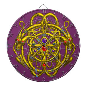 Tablero Dardos Dourados DRAGÕES DE GÊMEOS, Roxo
