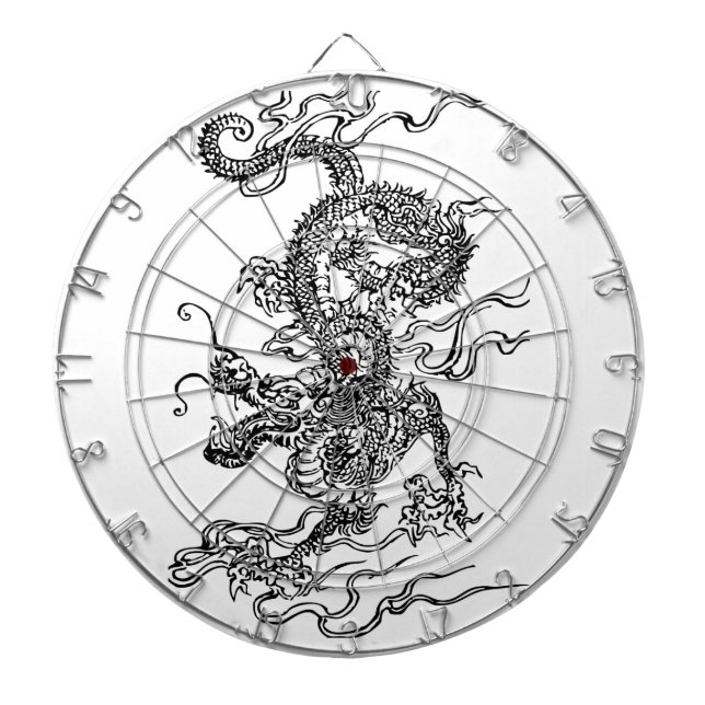 Tablero Dardos Dragão Japonês - No Estilo Chinês (Frente)