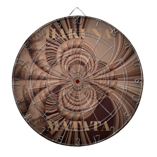 Tablero Dardos Earthy Hakuna Matata Art Impressão (Frente)