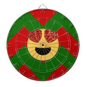 Tablero Dardos emoji do coração de natal