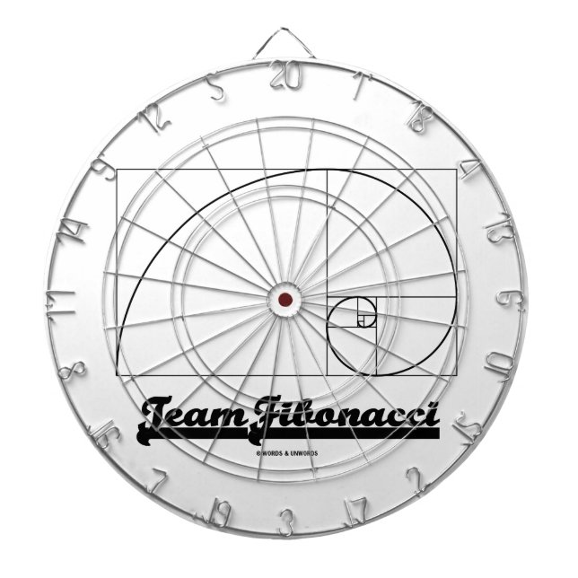 Tablero Dardos Equipe Fibonacci (espiral de Fibonacci) (Frente)