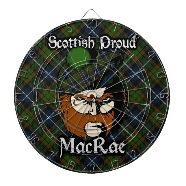 Tablero Dardos Escocês Clan MacRae Tartan Dartboard (Frente)