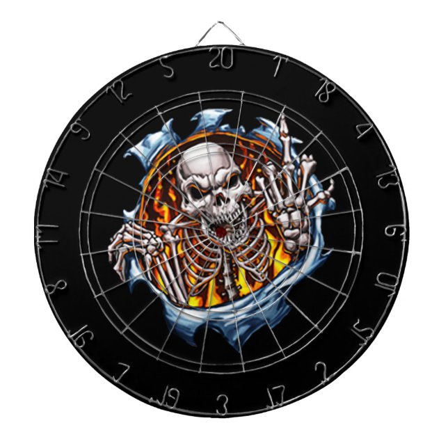 Tablero Dardos Esqueleto Número Um (Frente)