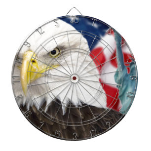 Tablero Dardos Estátua da liberdade da bandeira americana e da