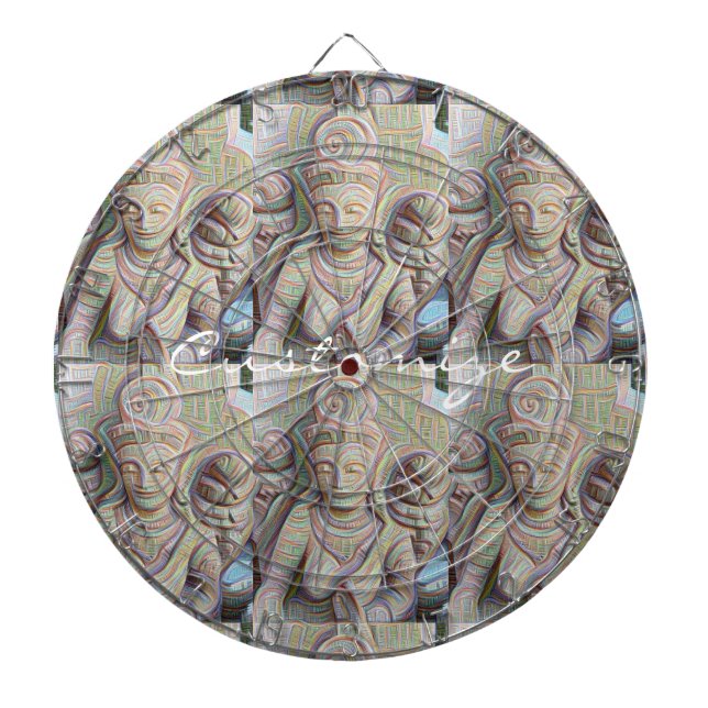 Tablero Dardos estátua Mosaica buddha (Frente)