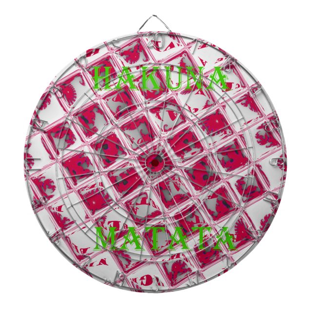 Tablero Dardos Estilo de Matata Red Hakuna (Frente)