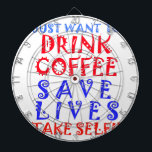 Tablero Dardos Eu só quero tomar café<br><div class="desc">Energize o seu espaço com o nosso Impressão de Texto Negrito "Eu só quero beber café, salvar vidas e tirar seletas". Dê à sua casa ou escritório um toque de humor e motivação através do nosso impressão de texto ousado "Eu só quero beber café, salvar vidas e tirar selaques", disponível...</div>