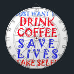 Tablero Dardos Eu só quero tomar café<br><div class="desc">Energize o seu espaço com o nosso Impressão de Texto Negrito "Eu só quero beber café, salvar vidas e tirar seletas". Dê à sua casa ou escritório um toque de humor e motivação através do nosso impressão de texto ousado "Eu só quero beber café, salvar vidas e tirar selaques", disponível...</div>