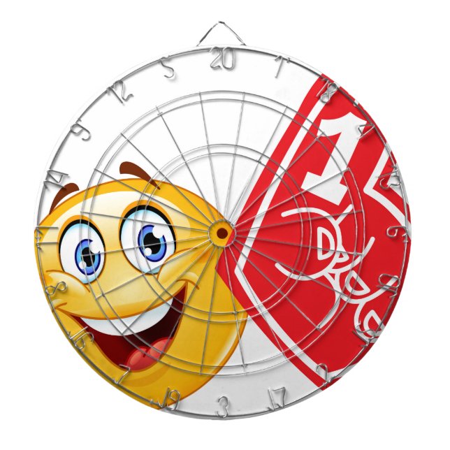 Tablero Dardos fã de esportes emoji (Frente)