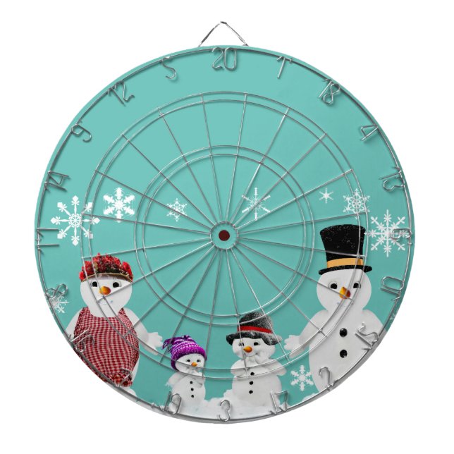 Tablero Dardos família Snowman (Frente)