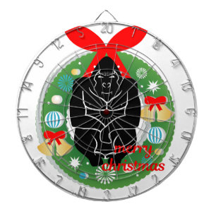 Tablero Dardos Feliz gorila de natal