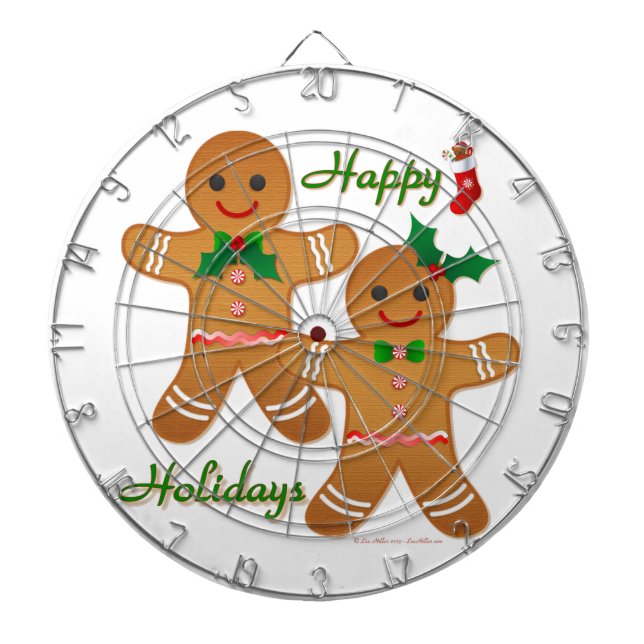Tablero Dardos Feliz Natal Gingercake Man Boy (Frente)