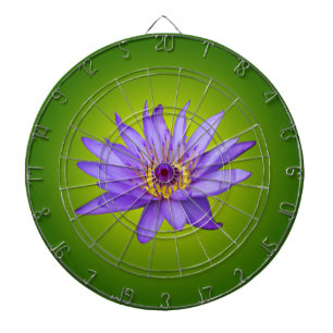 Tablero Dardos Flor de Lírio Aquático Roxo em Lagoa