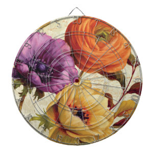 Tablero Dardos Floral na flor completa
