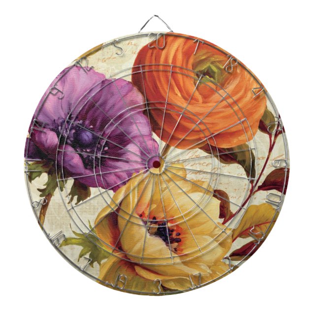 Tablero Dardos Floral na flor completa (Frente)