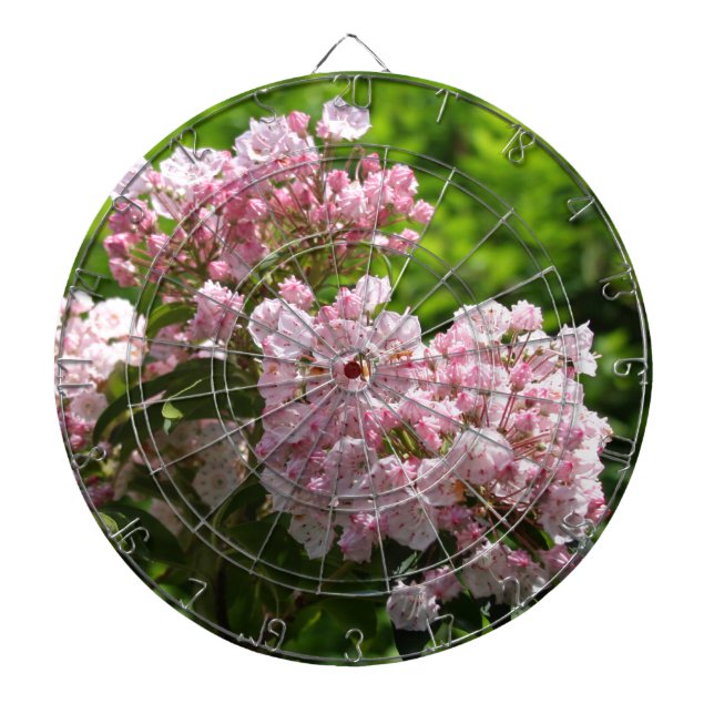 Tablero Dardos Flores bonito de Laurel Montanha Rosa (Frente)