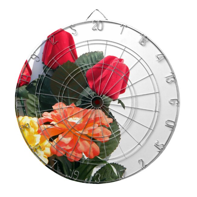 Tablero Dardos Flores com várias cores (Frente)