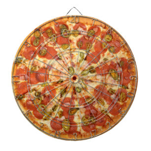 Tablero Dardos foto inteira deliciosa da pizza do jalapeno dos