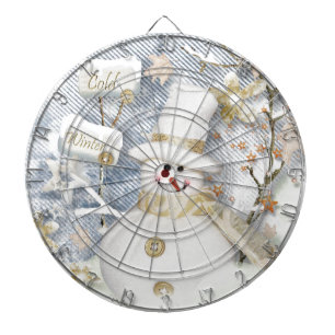 Tablero Dardos Frio Winter Snowman