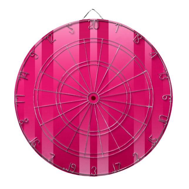 Tablero Dardos Fundo de faixas rosa (Frente)