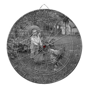 Tablero Dardos Garota Adorável e Carrinho de Galeria de 1880 no J