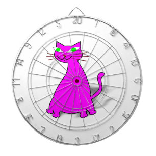 Tablero Dardos Gato de Gordura Rosa