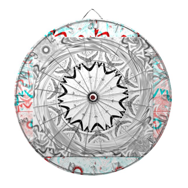 Tablero Dardos Geometria Ciana Rosa África (Frente)