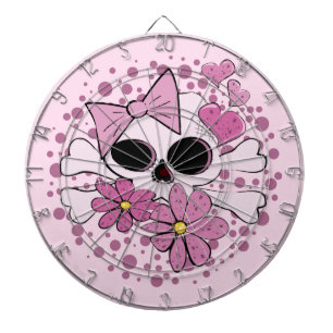 Tablero Dardos Girly Punk Skull