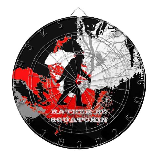 Tablero Dardos Gone Squatchin, pé-preto (Frente)