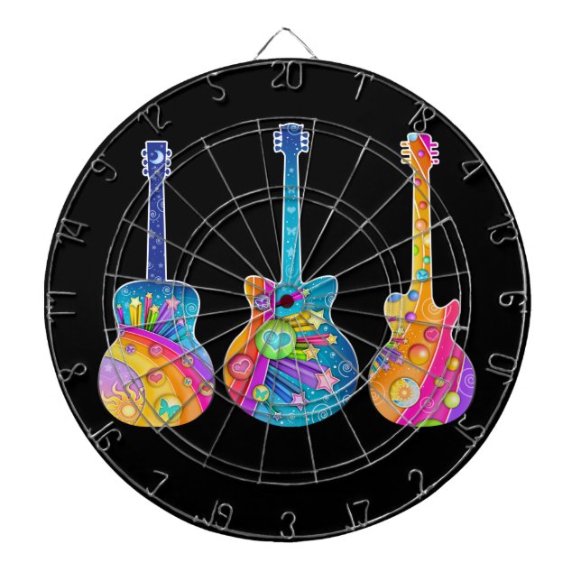 TABLERO DARDOS GUITARS DART BOARD (Frente)