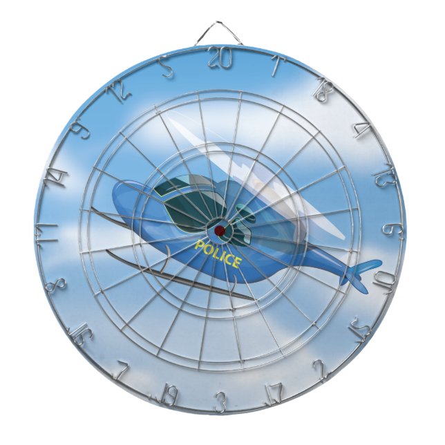 Tablero Dardos Helicóptero da Polícia (Frente)