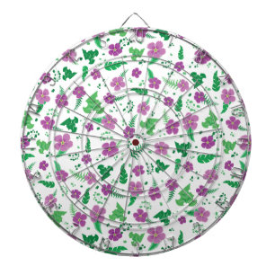 Tablero Dardos Hibiscus roxo