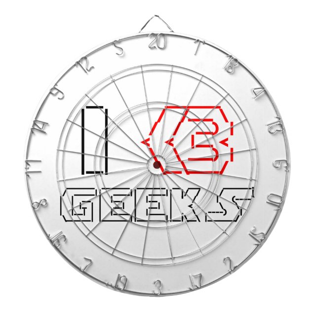 Tablero Dardos I Heart Geeks ASCII ART (Frente)
