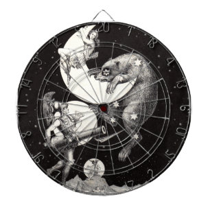Tablero Dardos Ilustração da Noite de Deus do Universo Celestial