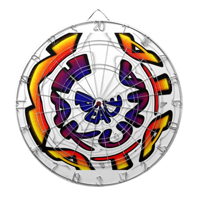 Tablero Dardos impressão de Arte Circular "Peace Hakuna Matata" (Frente)