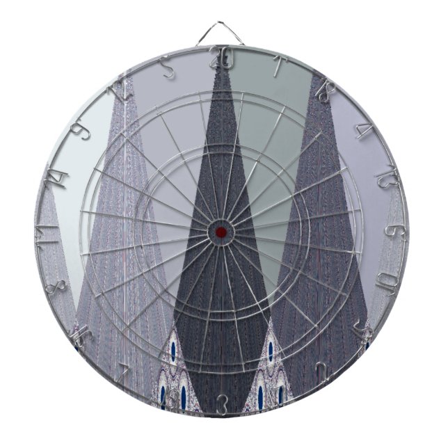 Tablero Dardos Impressão de Arte de Pontos Críticos da Cinza Cinz (Frente)