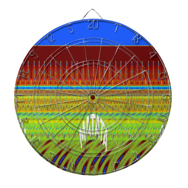 Tablero Dardos Impressão de Arte Geométrica Colorida (Frente)