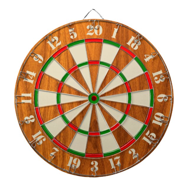 Tablero Dardos Impressão de Teak Clássico para um Jogo das Trevas (Frente)