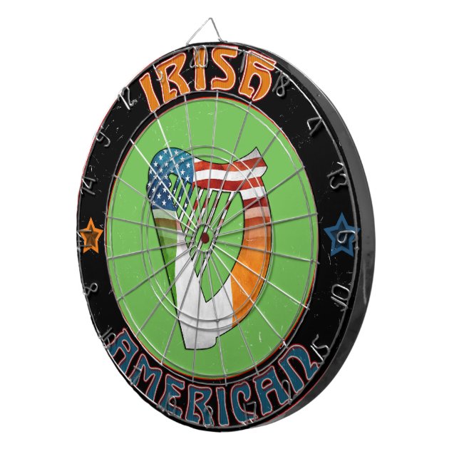 Tablero Dardos Irish American Harp Dart Board (Frente Direita)