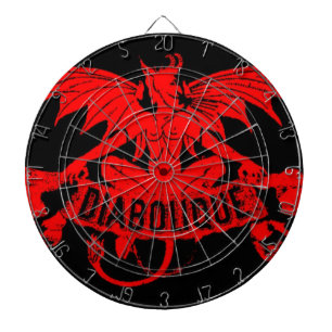 Tablero Dardos Jogo voado da satã do demónio do diabo vermelho