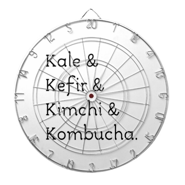 Tablero Dardos Kale Kefir Kimchi Kombucha (Frente)