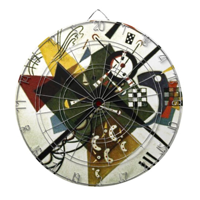 Tablero Dardos Kandinsky em Branco II (Frente)