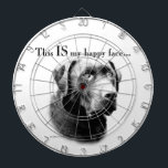 Tablero Dardos Lab Face Feliz<br><div class="desc">Dê ao amante do cachorro em sua vida um presente que usa essa expressão cômica do rosto rabugento que seu labrador sempre parece esportivo! Sabem que o vosso laboratório de chocolate,  laboratório amarelo,  ou laboratório negro é realmente feliz por baixo daquele exterior rabugento.</div>