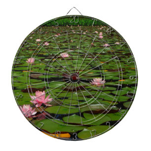 Tablero Dardos Lagoa de flor de lírio, de água doce, rosa