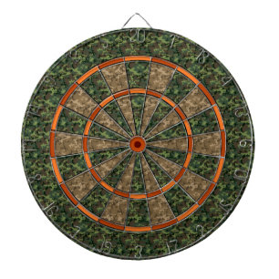 Tablero Dardos Laranja do verde de caçador da camuflagem