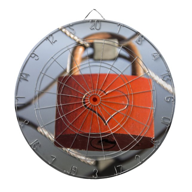 Tablero Dardos Love Heart Padlock (Frente)