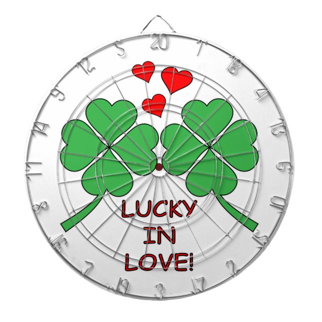 Tablero Dardos Lucky In Love Heart Clover (Frente)