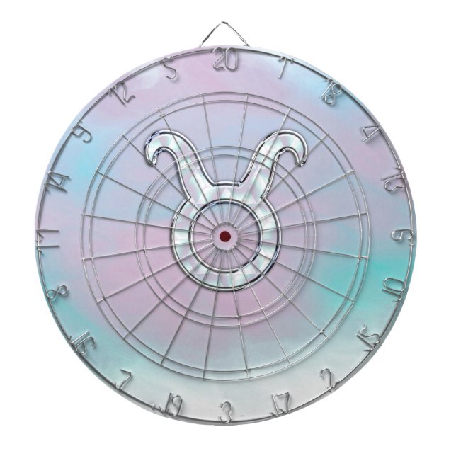 Tablero Dardos Mãe do Estilo Pérola Taurus Zodiac Horoscope (Frente)
