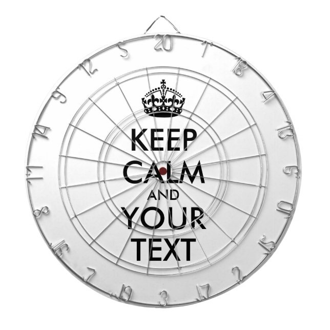 Tablero Dardos MANTENHA O CALM Personalizado e o TEXTO (Frente)